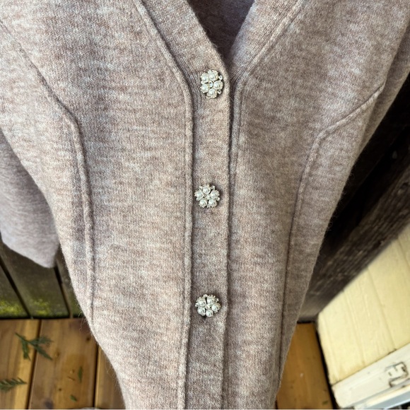 ASTR The Label Tamsin Cardigan Sweater In Mocha Sz M - Picture 5 of 13